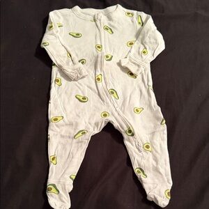 Old Navy White Avocado Print Kids Footie